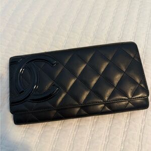 Chanel Black Cambon Quilted Leather Wallet